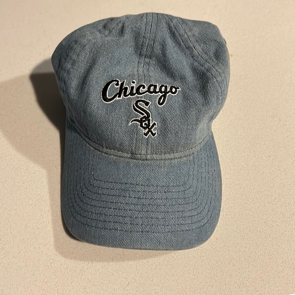 PINK jean white Sox hat